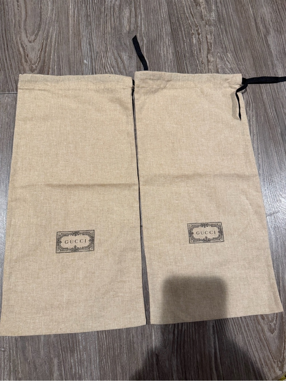Gucci Beige Drawstring Dust Bags (Pair)
